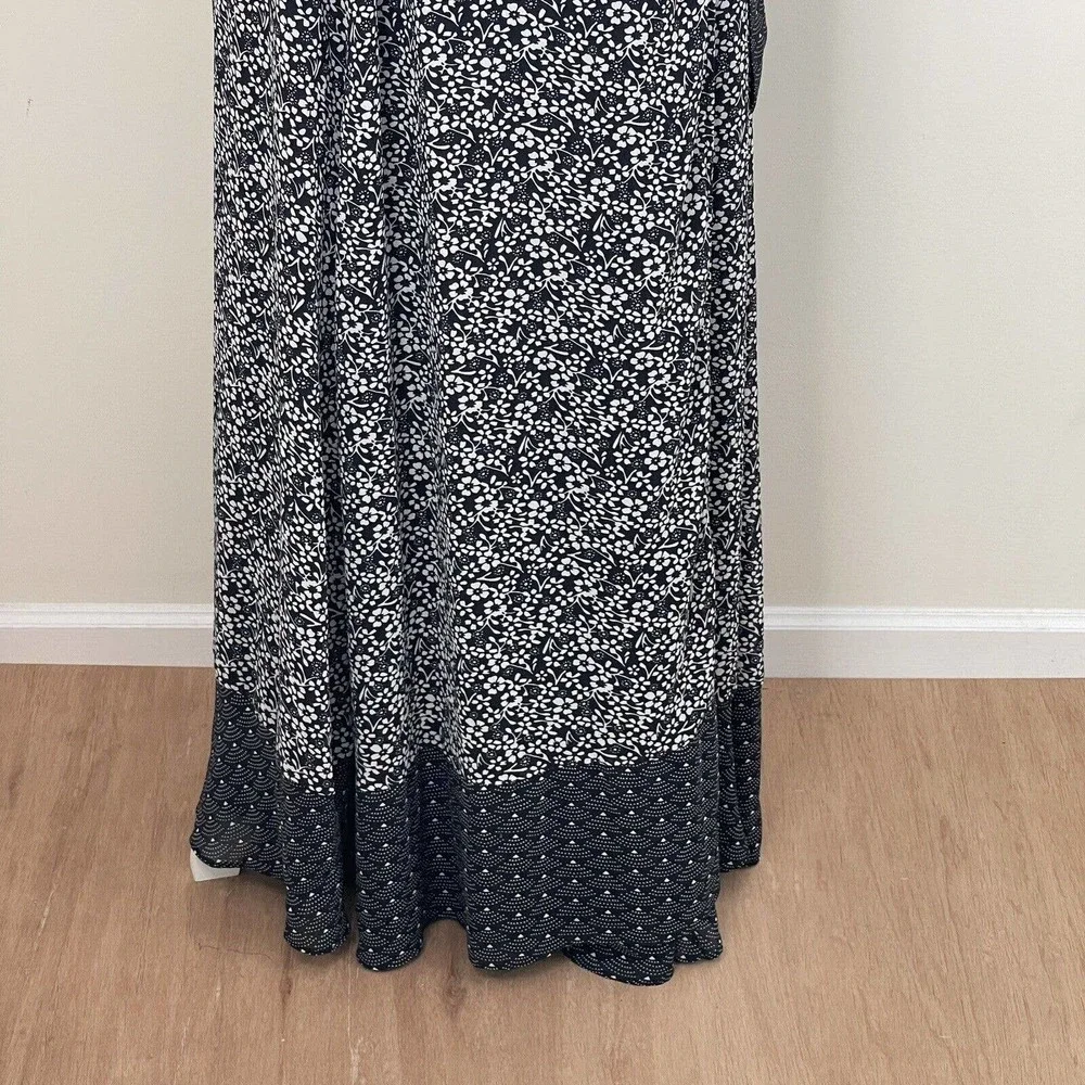 Tularosa Jolene Wrap Maxi Dress Size XS Navy Floral